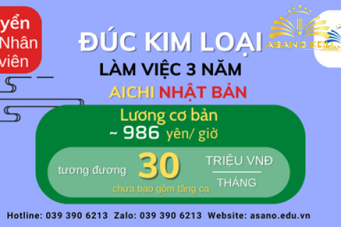 CÔNG VIỆC ĐÚC KIM LOẠI TẠI NHẬT